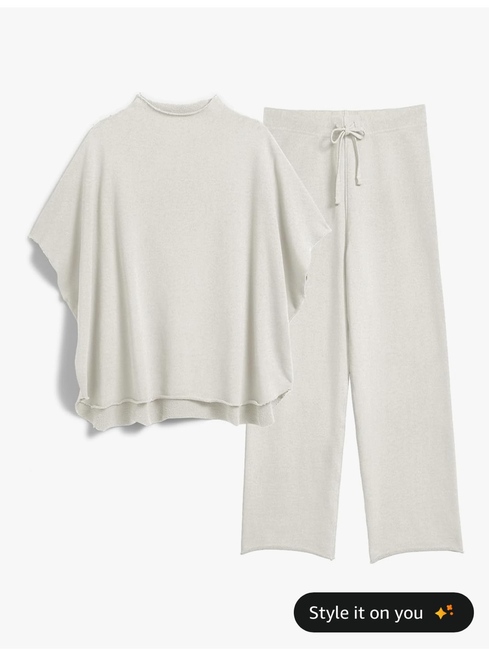 Cozy Two-Piece Knit Set in Light Cream - never worn
